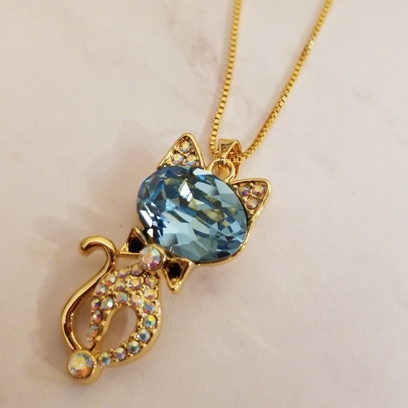 Goodbuygirlz Jewelry Crystal Siamese Cat Pendant Necklace Poshmark